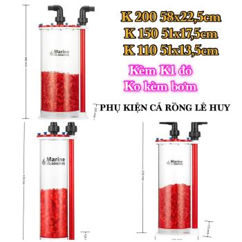 Lò Đảo Marine Kèm Vật Liệu Lọc HẠT K1 Màu Đỏ Khử NH3 NO3 NO2 Chưa Gồm Bơm Giành Cho Bể Cá
